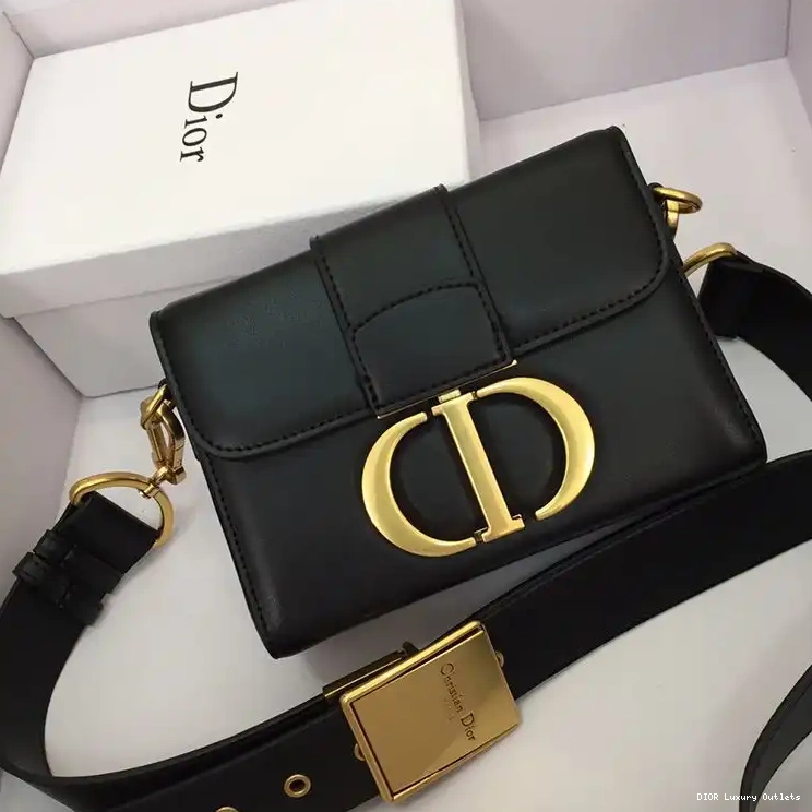 Montaigne 30 Calfskin Dior Bag Box Black 0505 Luxury